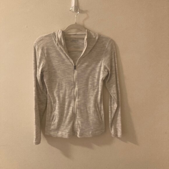 Columbia Full Zip Hoodie Heather Grey Lightweight Size S - Picture 1 of 11